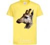 Kids T-shirt Giraffe in pencil cornsilk фото
