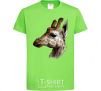 Kids T-shirt Giraffe in pencil orchid-green фото