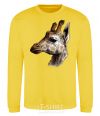 Sweatshirt Giraffe in pencil yellow фото