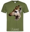 Men's T-Shirt Giraffe in pencil millennial-khaki фото