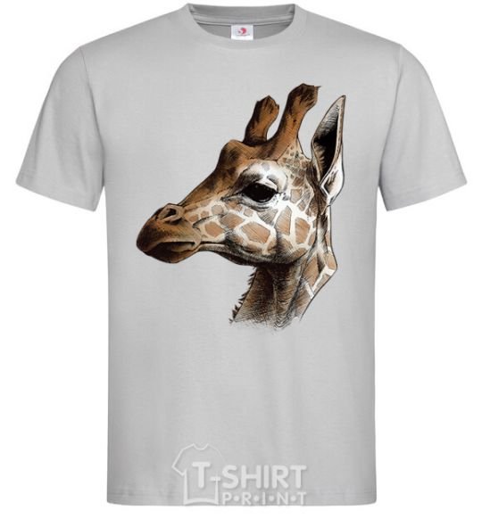 Men's T-Shirt Giraffe in pencil grey фото