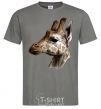 Men's T-Shirt Giraffe in pencil dark-grey фото