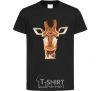Kids T-shirt Giraffe art black фото