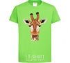 Kids T-shirt Giraffe art orchid-green фото