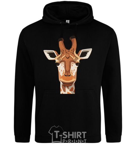 Men`s hoodie Giraffe art black фото