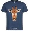 Men's T-Shirt Giraffe art navy-blue фото