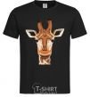 Men's T-Shirt Giraffe art black фото