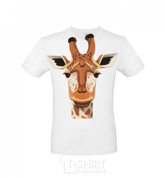 Men's T-Shirt Giraffe art White фото