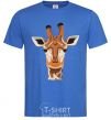 Men's T-Shirt Giraffe art royal-blue фото