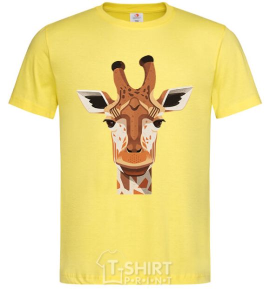 Men's T-Shirt Giraffe art cornsilk фото