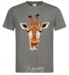 Men's T-Shirt Giraffe art dark-grey фото