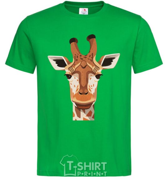 Men's T-Shirt Giraffe art kelly-green фото