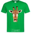 Men's T-Shirt Giraffe art kelly-green фото