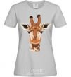 Women's T-shirt Giraffe art grey фото