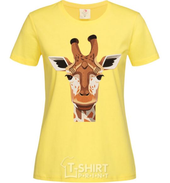 Women's T-shirt Giraffe art cornsilk фото