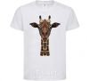 Kids T-shirt Giraffe in drawings White фото