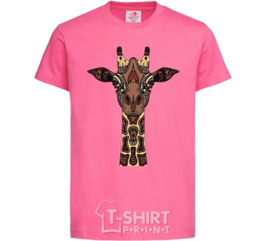 Kids T-shirt Giraffe in drawings heliconia фото