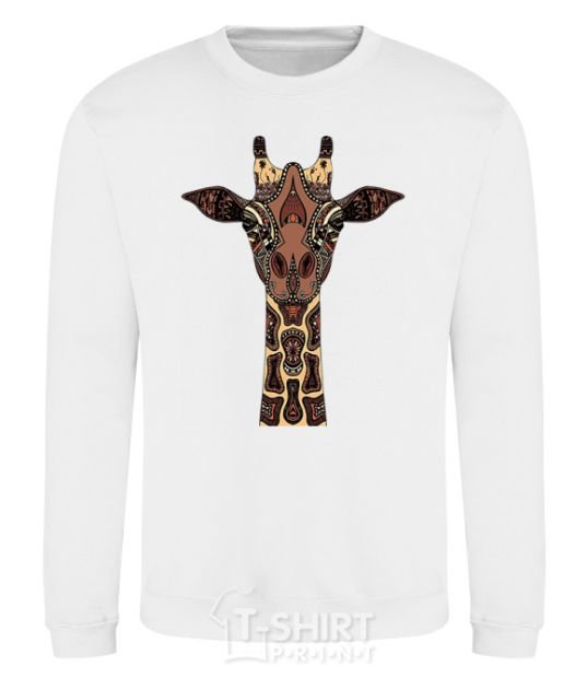 Sweatshirt Giraffe in drawings White фото