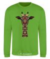 Sweatshirt Giraffe in drawings orchid-green фото