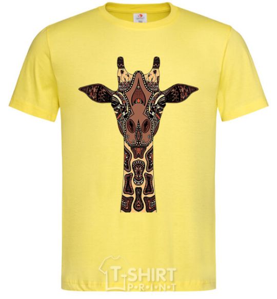Мужская футболка Жираф в рисунках Лимонный фото