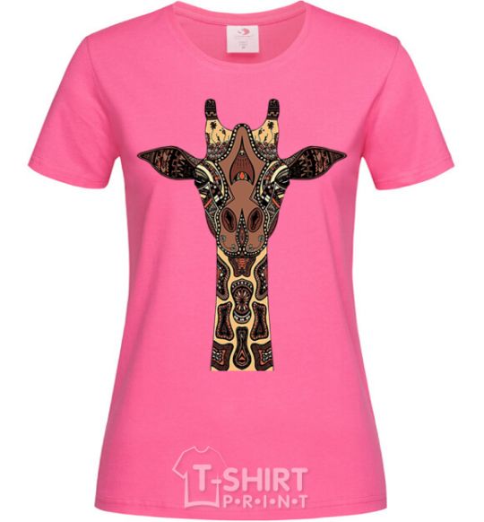 Women's T-shirt Giraffe in drawings heliconia фото