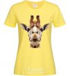 Women's T-shirt Crystal giraffe cornsilk фото