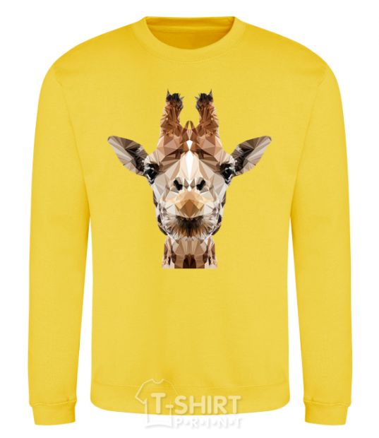 Свитшот Кристальный жираф Солнечно желтый фото