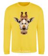 Sweatshirt Crystal giraffe yellow фото