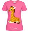 Women's T-shirt A giraffe lying down heliconia фото