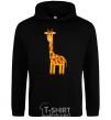 Men`s hoodie Baby giraffe V.1 black фото