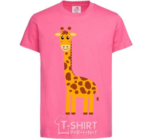 Детская футболка Жираф малыш V.1 Ярко-розовый фото