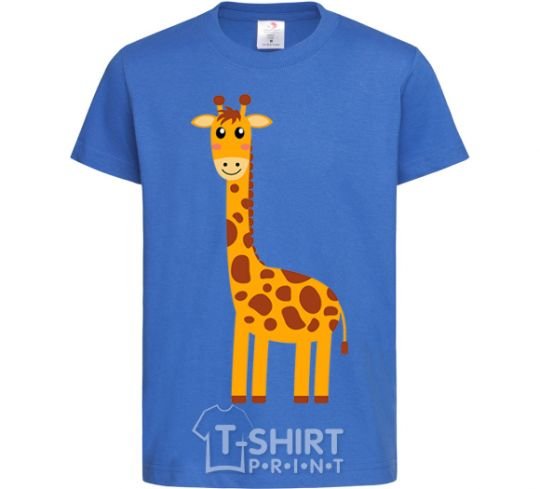Детская футболка Жираф малыш V.1 Ярко-синий фото