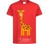 Детская футболка Жираф малыш V.1 Красный фото