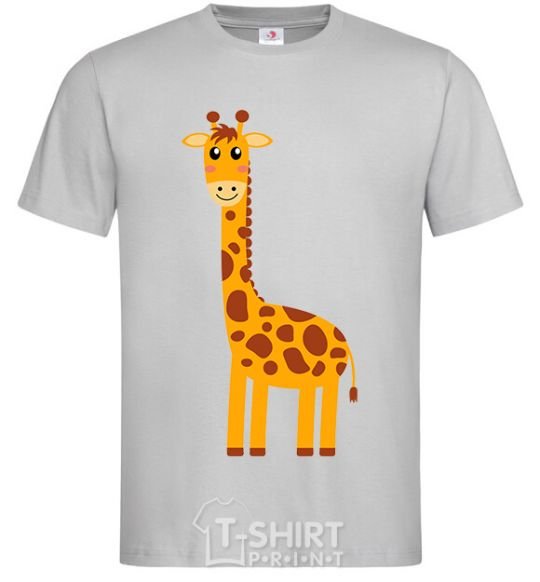 Men's T-Shirt Baby giraffe V.1 grey фото