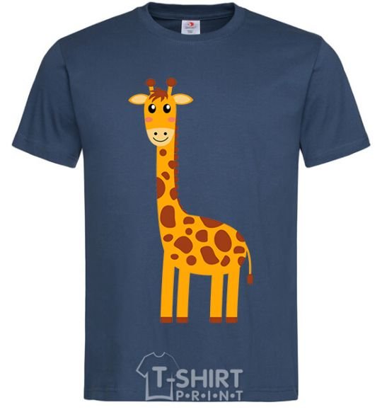 Men's T-Shirt Baby giraffe V.1 navy-blue фото