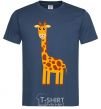 Мужская футболка Жираф малыш V.1 Темно-синий фото