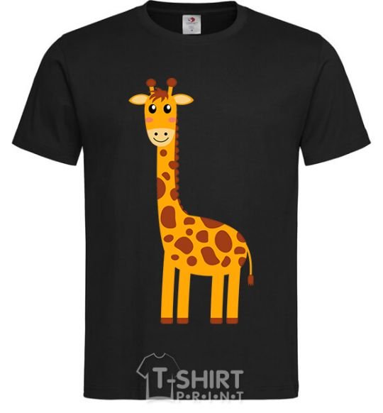 Men's T-Shirt Baby giraffe V.1 black фото