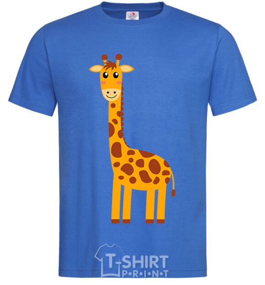 Men's T-Shirt Baby giraffe V.1 royal-blue фото