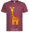 Мужская футболка Жираф малыш V.1 Бордовый фото