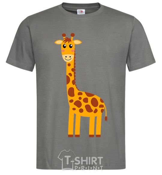 Мужская футболка Жираф малыш V.1 Графит фото