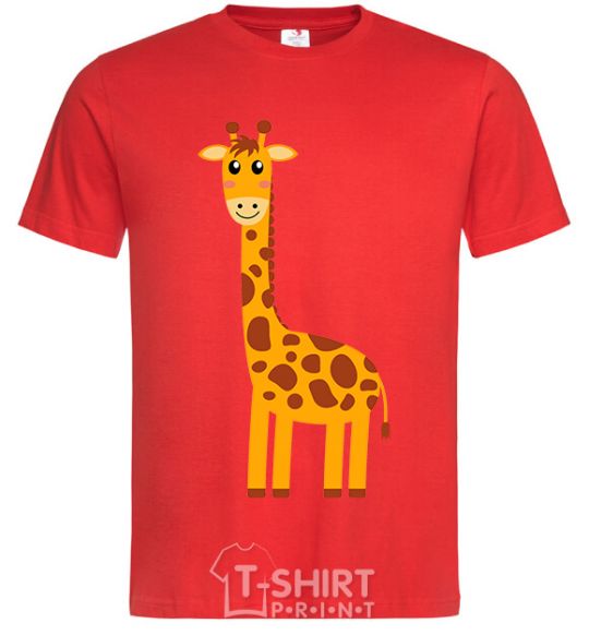 Men's T-Shirt Baby giraffe V.1 red фото