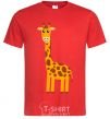 Men's T-Shirt Baby giraffe V.1 red фото