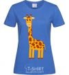 Women's T-shirt Baby giraffe V.1 royal-blue фото