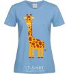 Women's T-shirt Baby giraffe V.1 sky-blue фото