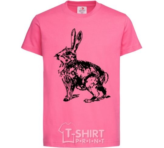 Kids T-shirt Hare in pencil heliconia фото