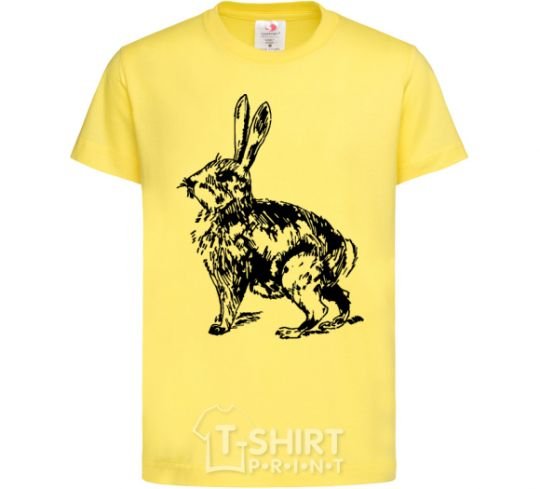 Kids T-shirt Hare in pencil cornsilk фото