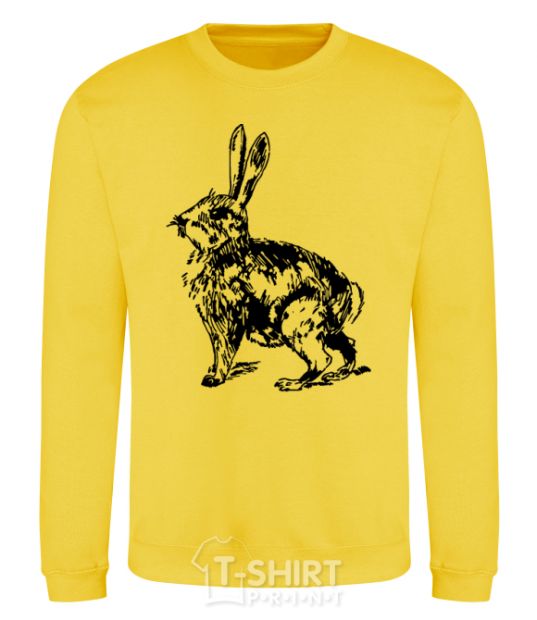 Sweatshirt Hare in pencil yellow фото