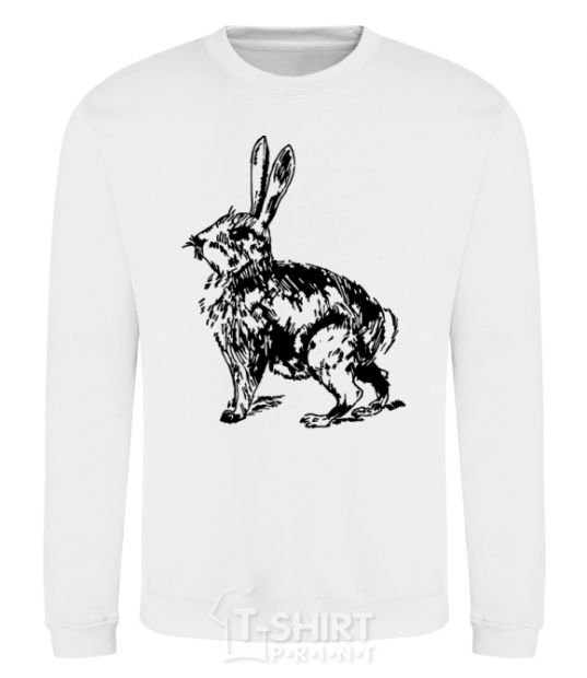 Sweatshirt Hare in pencil White фото