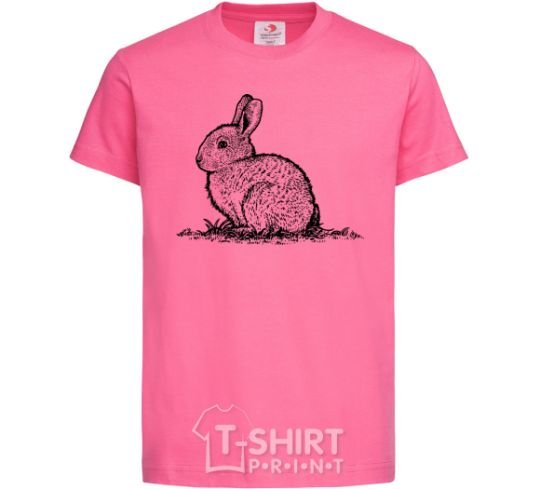 Kids T-shirt Rabbit strokes heliconia фото