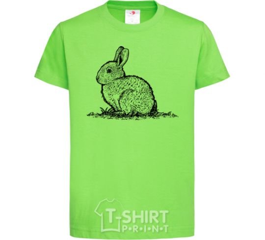 Kids T-shirt Rabbit strokes orchid-green фото